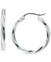 Fine Jewelry Silver Hoop Earrings Shop Silver Hoop Earrings Macy s