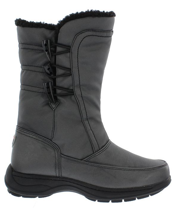black patent boots low heel