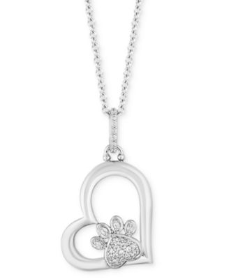 paw and heart necklace