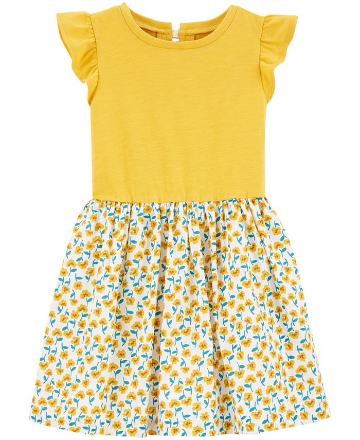 Carters yellow store floral dress