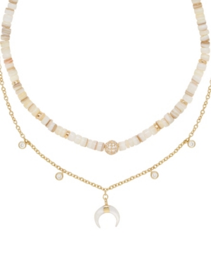 image of Ettika Make Waves Layered Crystal Necklace Set