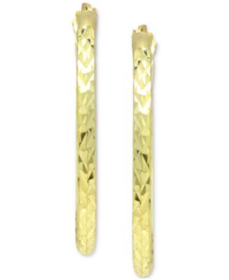 Small Hoop Earrings in 18k Gold-Plated Sterling Silver, 1", Created for Macy's