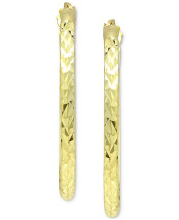 Giani Bernini - Small Hoop Earrings in 18k Gold-Plated Sterling Silver, 1"