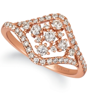 image of Le Vian Nude Diamond Statement Ring (5/8 ct. t.w.) in 14k Rose Gold