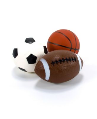 Toysmith Get Outside Go Pro-Ball Set, Pack of Soccer Ball, Football and 5-Inch Basketball
