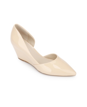 Shop Kenneth Cole New York Women's Ellis Wedge Pumps In Nude Patent