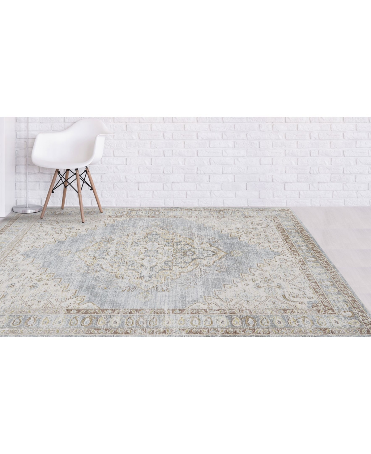 Amer Rugs Century Cen-11 Gray/ivory 7'10" X 10'6" Area Rug In Gray,ivory