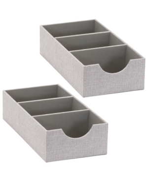 Household Essentials Household Essential 3 Compartment Organizer Tray 2 Pack In Gray