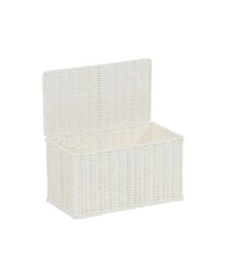 Small Wicker Basket with Lid, Multipurpose Storage Basket