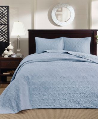 blue quilted bedspread