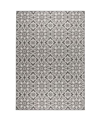 Patio Country Danica 10-6681-480 Black and Gray 9'2" x 12'5" Area Rug