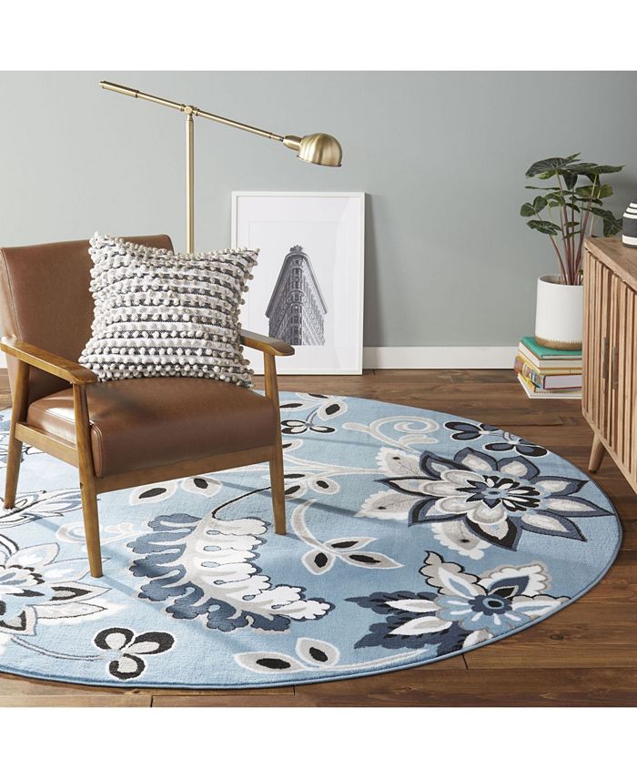 Global Rug Designs Haven Lane Hal04 Mist 7'10" x 7'10" Round Rug Macy's