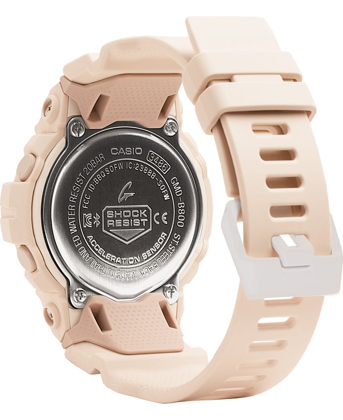 G-Shock - Women's Digital Power Trainer Blush Resin Strap Watch 45.2mm