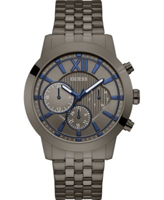 GUESS - Men's Gunmetal Stainless Steel Bracelet Watch 45mm