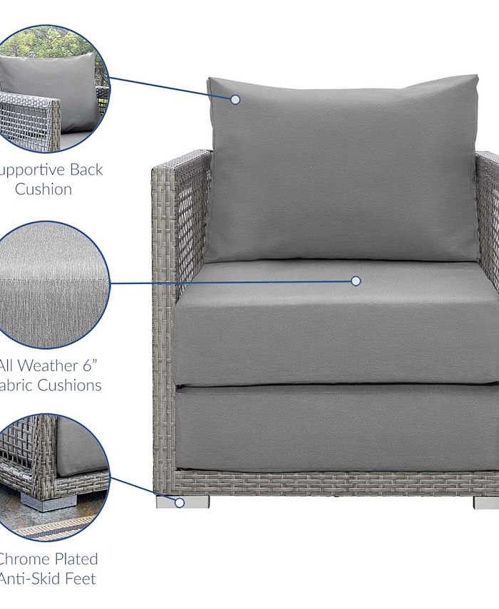 Modway Aura Rattan Outdoor Patio Armchair Macy's