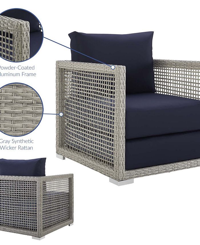 Modway Aura Rattan Outdoor Patio Armchair Macy's