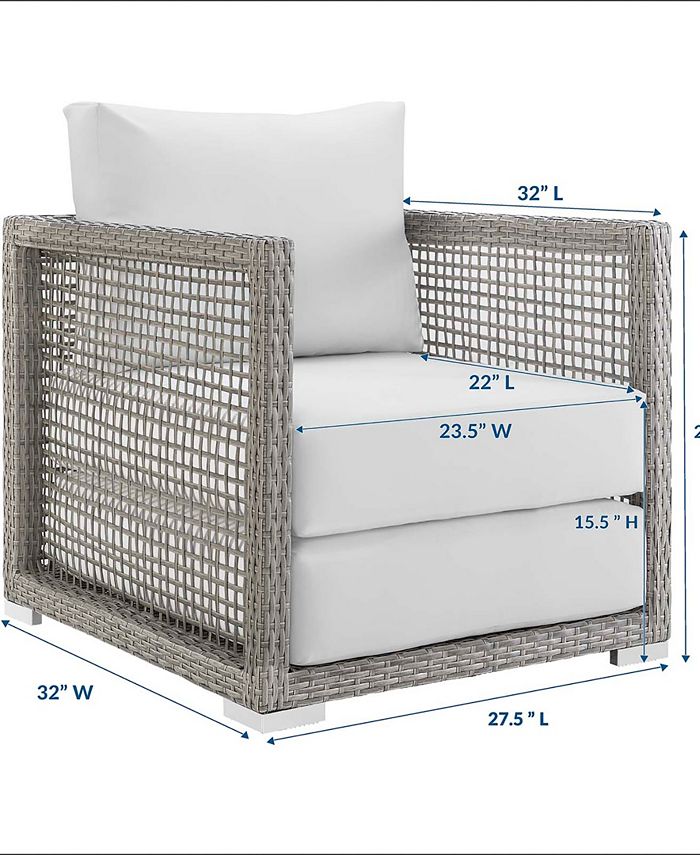 Modway Aura Rattan Outdoor Patio Armchair Macy's