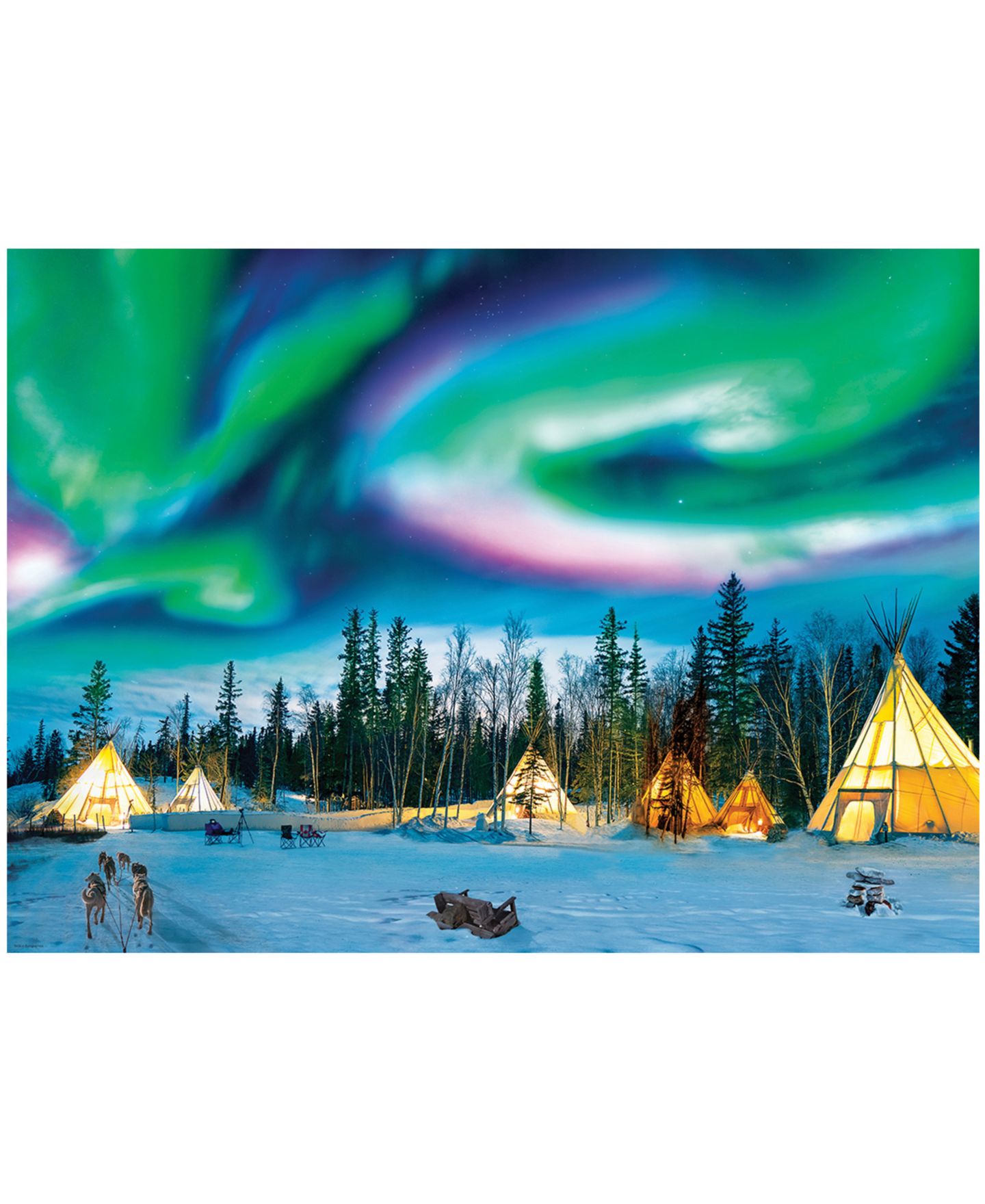 Детский пазл Eurographics Northern Lights 1000-Piece Puzzle, Ages 12+ — фото 2