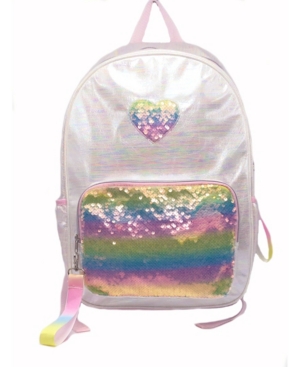 image of Love 2 Design Iridescent Space Dye Oil Slick Backpack