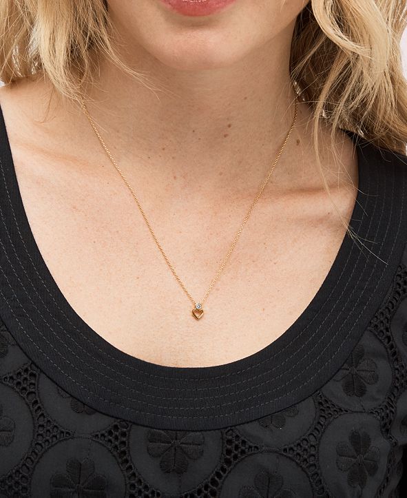 kate spade new york GoldTone Heart & Cubic Zirconia Pendant Necklace