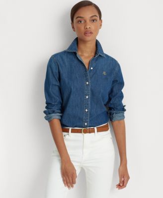 ralph lauren blue denim shirt