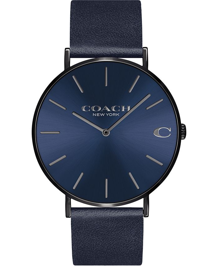 COACH - Men's Charles Brown Leather Strap Watch 41mm