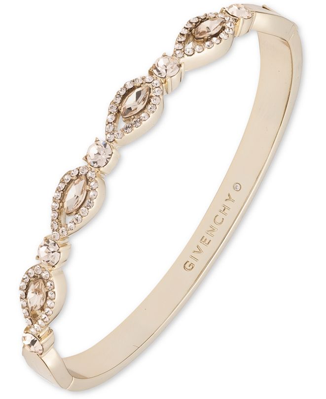 Givenchy GoldTone Crystal Navette Bangle Bracelet & Reviews