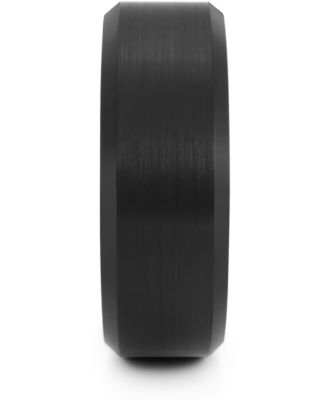 Men's Satin Bevel Band in Black Ion-Plated Tantalum
