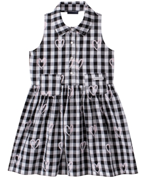 Calvin Klein Baby Girls Gingham Cotton Halter Dress