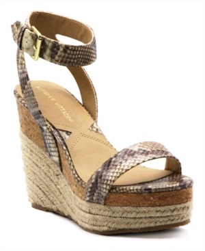 image of Adrienne Vittadini Women-s Cari Platform Wedge Sandals Women-s Shoes