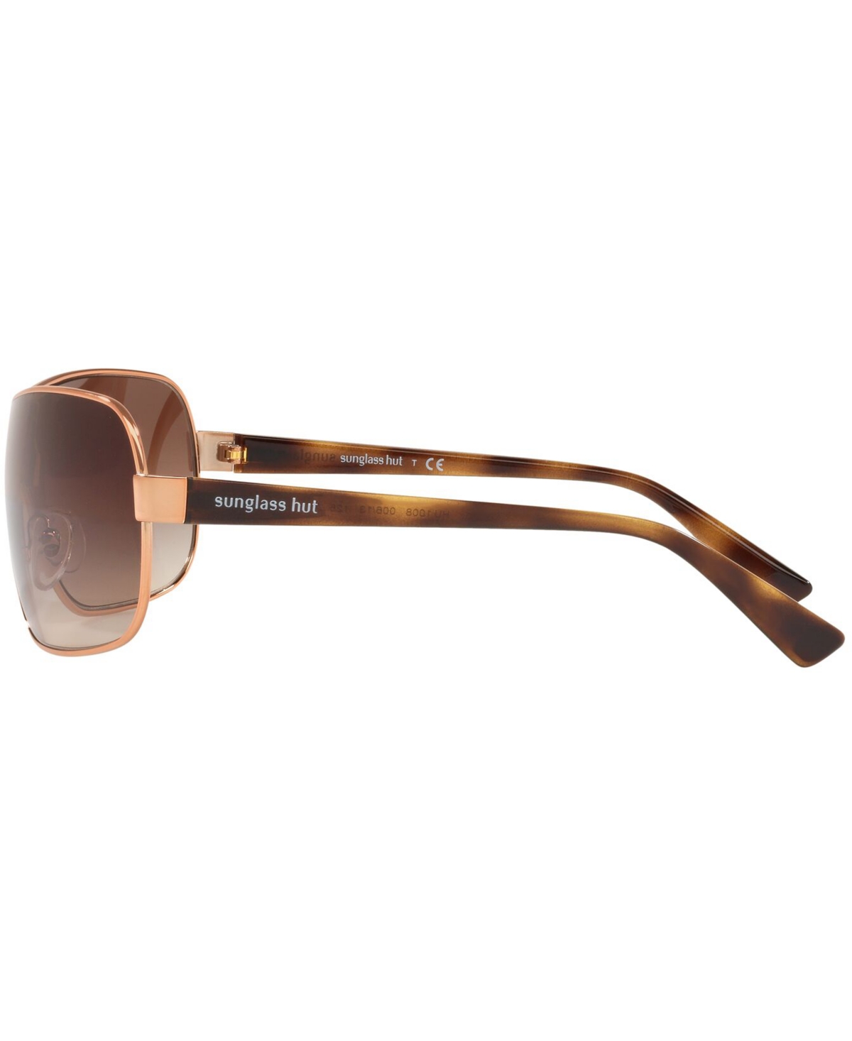 Shop Sunglass Hut Collection Sunglasses, 0hu1008 In Shiny Silver,light Blue Silver Mirror