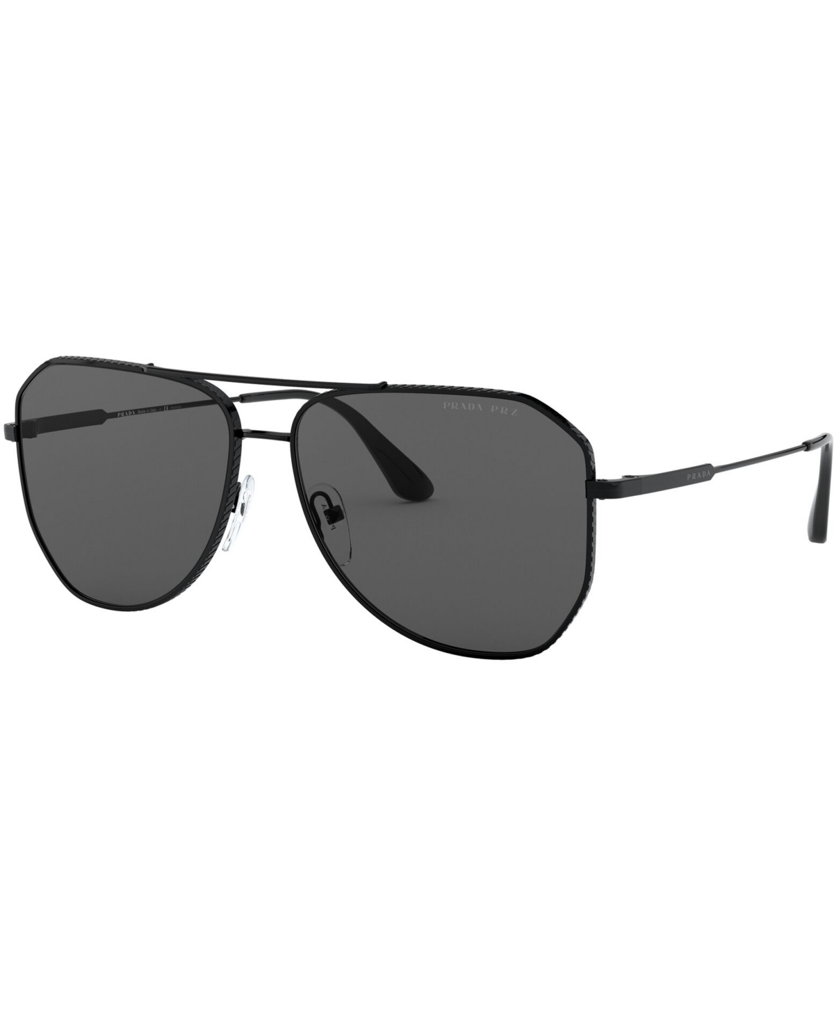 Prada Polarized Sunglasses, 0pr 63xs In Black,polar Grey