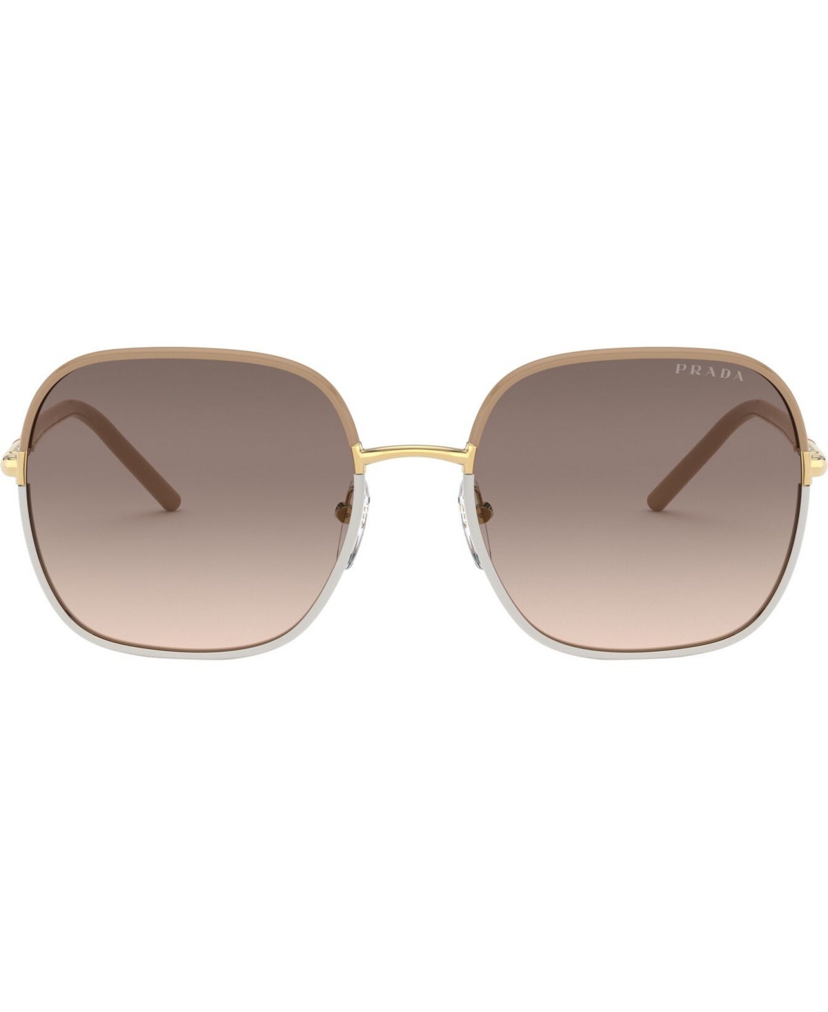 Shop Prada Sunglasses, 0pr 67xs In Pale Gold,black,grey Gradient