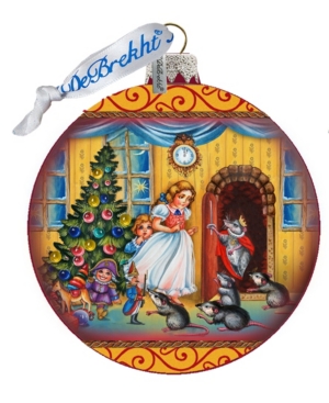 G.debrekht Story Of Clara And The Nutcracker Limited Edition Hand Painted Glass Ornament In Multi