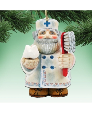 Designocracy Dentist Wooden Christmas Ornament Set of 2