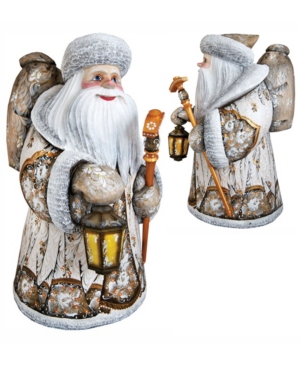 G.debrekht Woodcarved Hand Painted Ornamental Santa Figurine In Multi