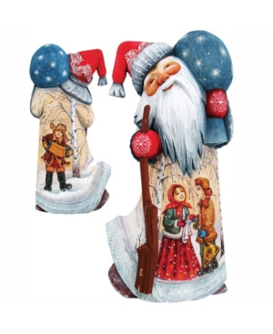 GDeBrekht Woodcarved Hand Painted Winter Ballad Santa Figurine