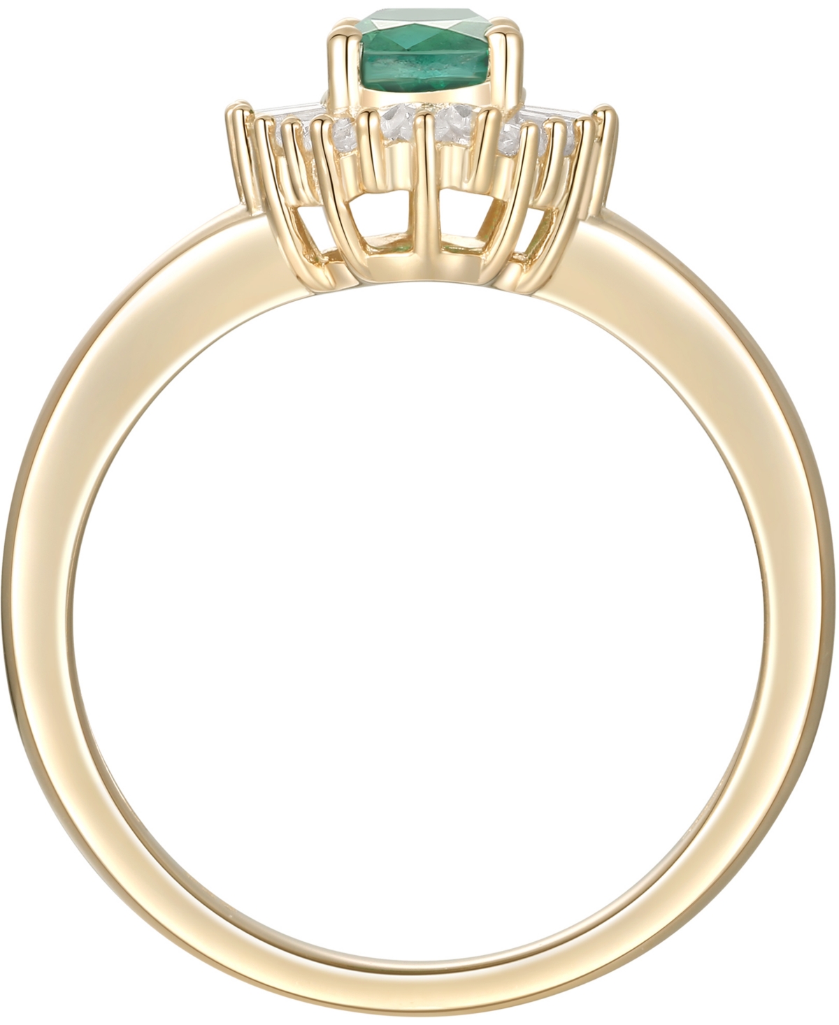 Sapphire (1 ct. t.w.) & Diamond (1/4 ct. t.w.) Ring in 14k White Gold (Also Available  Tanzanite & Ruby) - Emerald