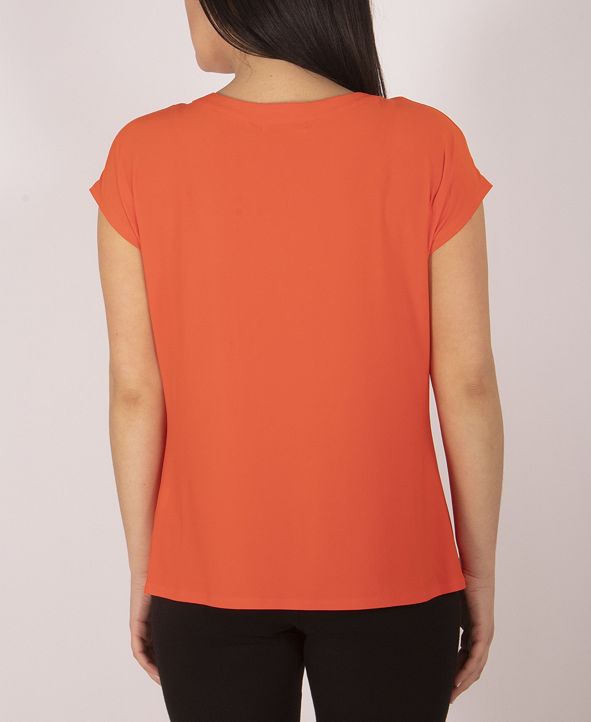 Chain-Detail Cap Sleeve Top main image 0