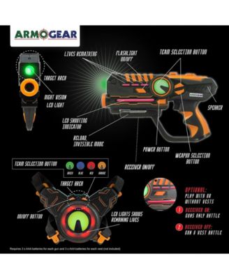 armogear infrared laser tag blasters and vests