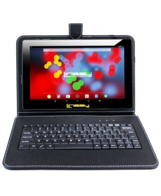 LINSAY - 10.1" 1280x800 IPS Screen Quad Core 2GB RAM Tablet 32GB Android 10 with Black Keyboard