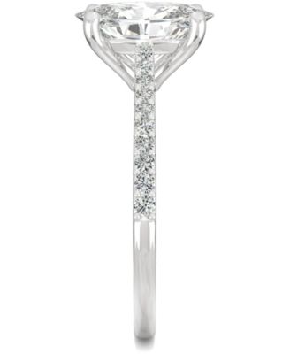 Moissanite Oval Engagement Ring (2-1/2 ct. t.w. DEW) in 14k White Gold or 14k Yellow Gold