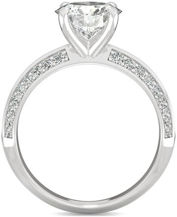 Charles & Colvard - Moissanite Knife-Edge Engagement Ring (2-1/4 ct. t.w. DEW) in 14k White Gold