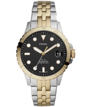 image of Fossil Fb-01 Three-Hand Date Two-Tone Stainless Steel Watch 36mm