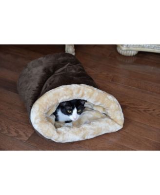 Burrow Sleep Shape Cat Bed, Soft Cave Bed For Dog And Cat, C15HKF/MH, Mocha