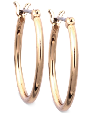 UPC 642447006360 product image for Nine West Earrings, Gold-Tone Small Tube Hoop Earrings | upcitemdb.com