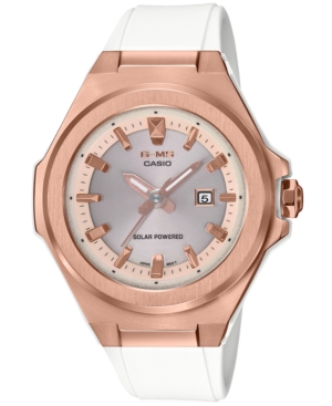 image of G-ms Women-s Solar White Pearlescent Resin Strap Watch 38.8mm