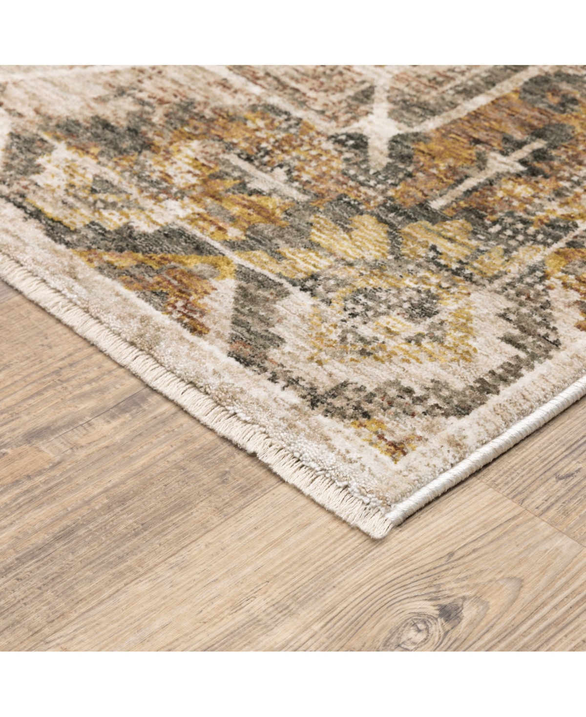 Shop Jhb Design S Kumar Kum11 Gold And Ivory 3'3" X 5' Area Rug In Gold,ivory