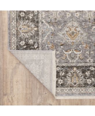 Maharaja 91E Gray and Blue 5'3" x 7'6" Area Rug