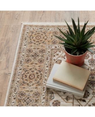 Maharaja 1J Ivory and Gold 5'3" x 7'6" Area Rug